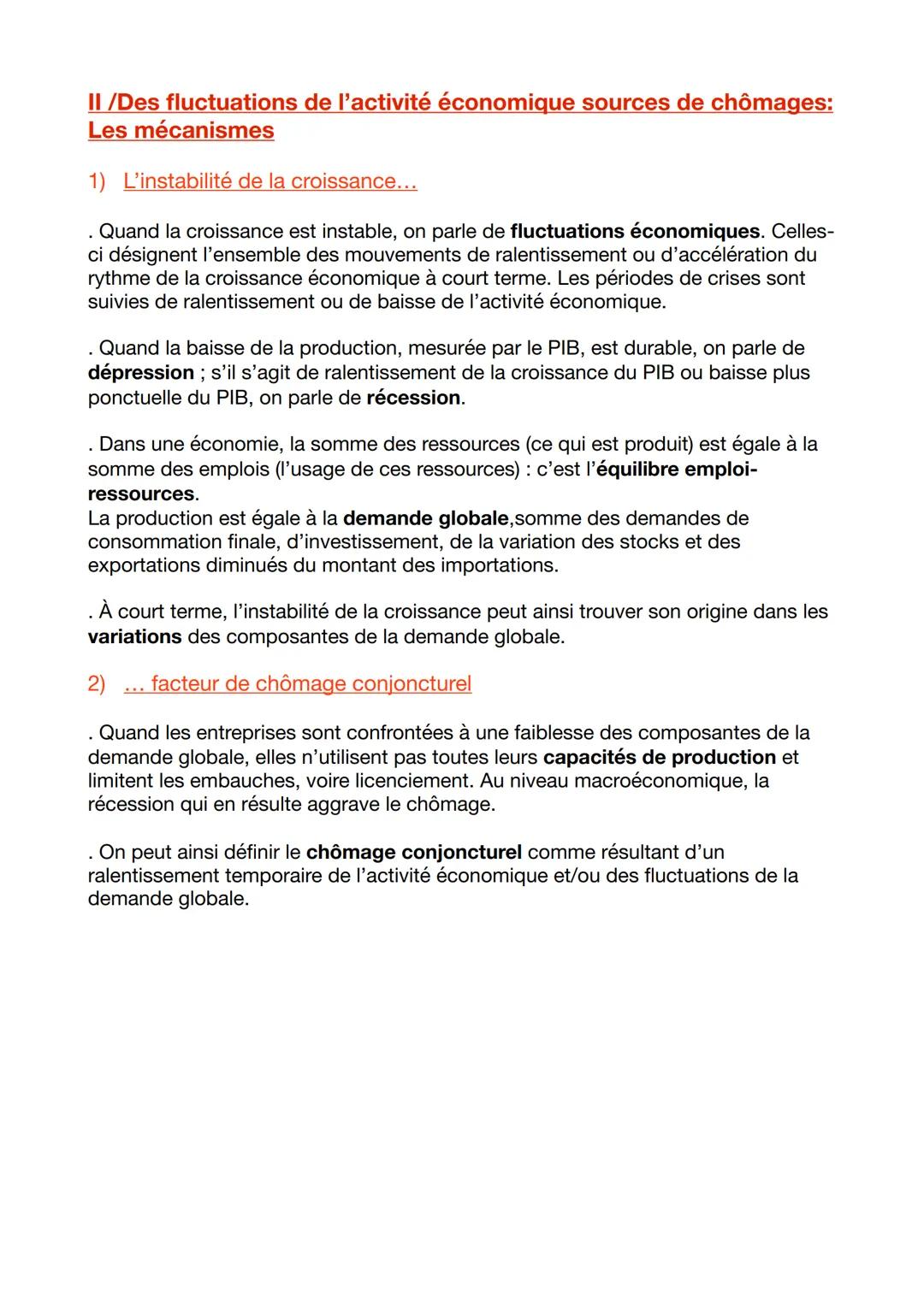 # Le Chômage Conjoncturel :
Les causes

En bref: John Maynard Keynes est le premier économiste à mettre en évidence un
chômage conjoncturel,