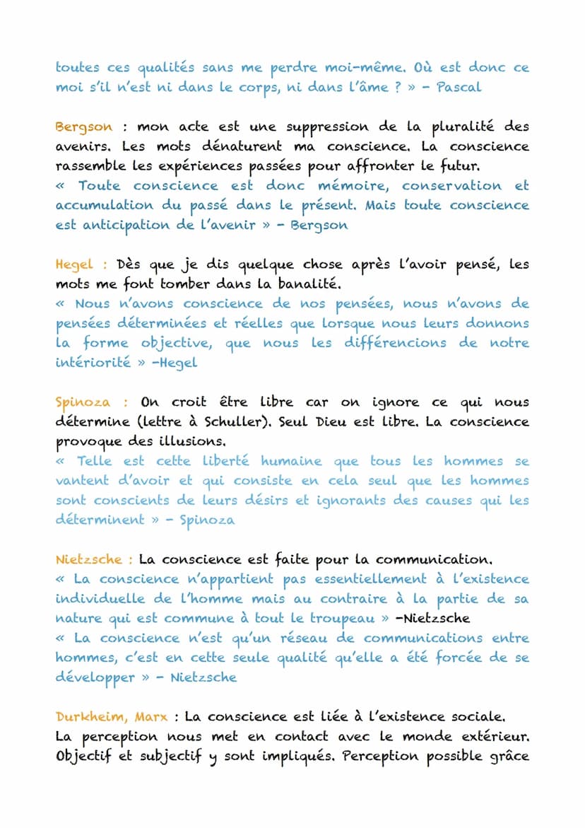 La conscience et l'inconscient
I) La conscience et la perception
Définition : Au sens psychologique la conscience est la capacité
de se rend