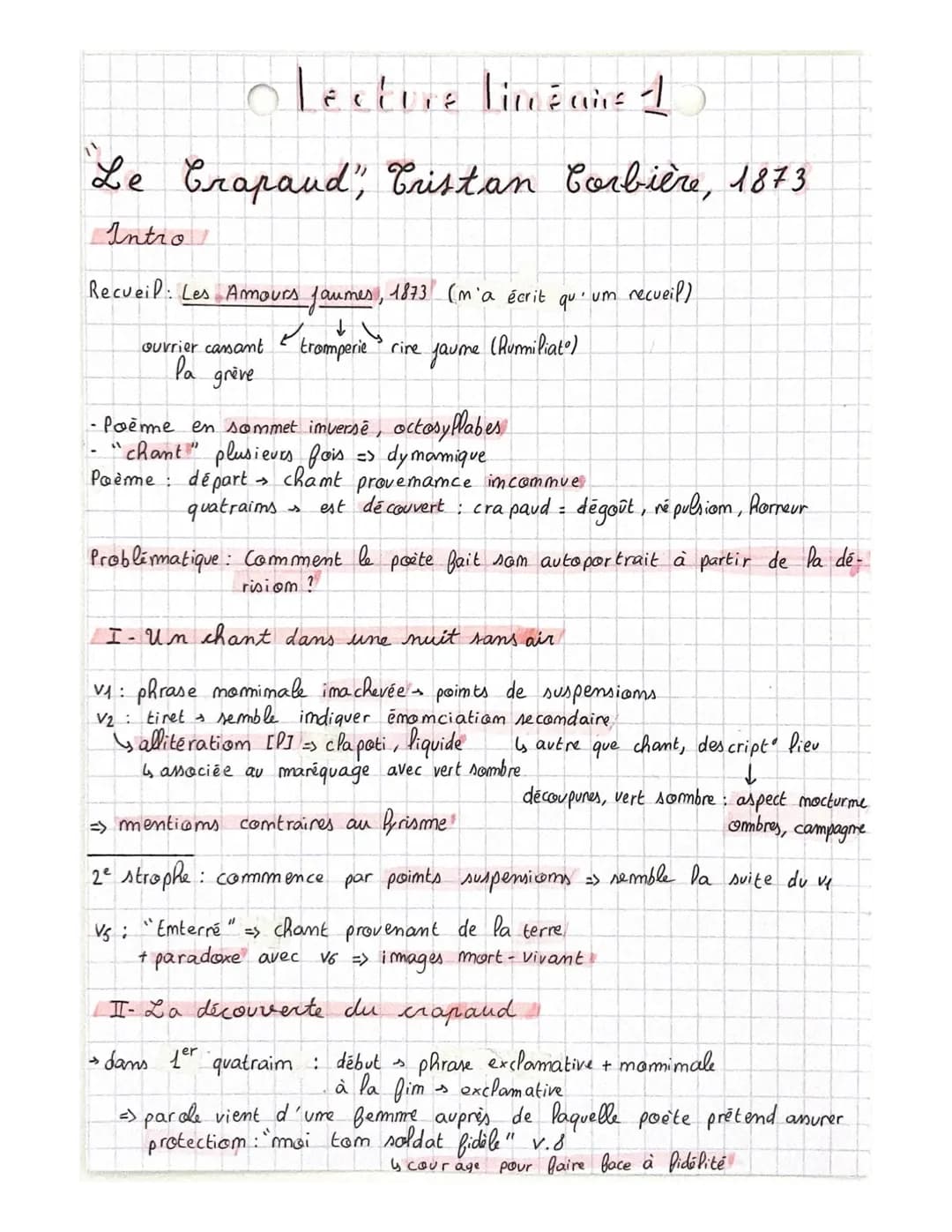 O
Lecture livé ane 1
"Le Crapaud", Cristan Corbière, 1873
Intro
Recueil Les Amours faumes, 1873 (m'a écrit qu'um recueil)
(Rumiliato)
ourrie