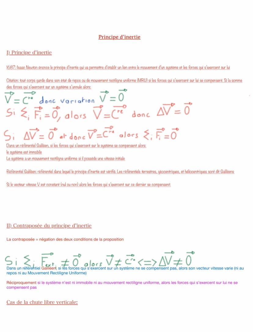 I) modélisation d'une action par une force
Force: modélisation d'une action mécanique par un objet sur un autre
Extérieur Système
Une action