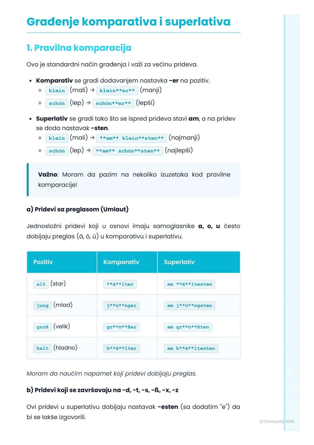 # Komparacija prideva

## Uvod u komparaciju prideva

Komparacija prideva (poređenje prideva) se koristi da bismo uporedili
osobe, stvari il