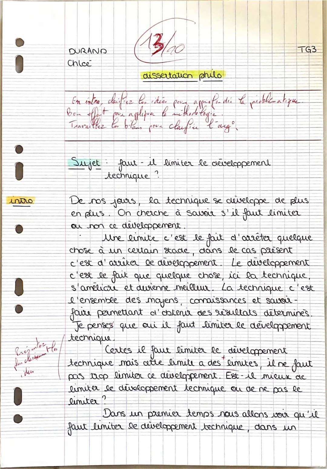 Le Développement Technique et ses Effets: Dissertation de Philo Corrigée