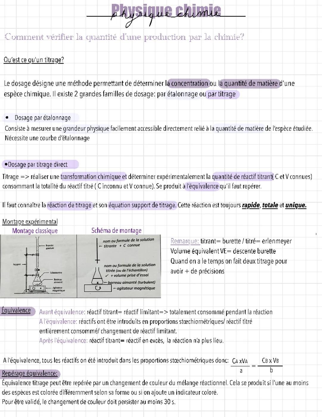 Titrage: Différence entre Dosage et Titrage, Titrage Colorimétrique, Conductimétrique et pH-métrique