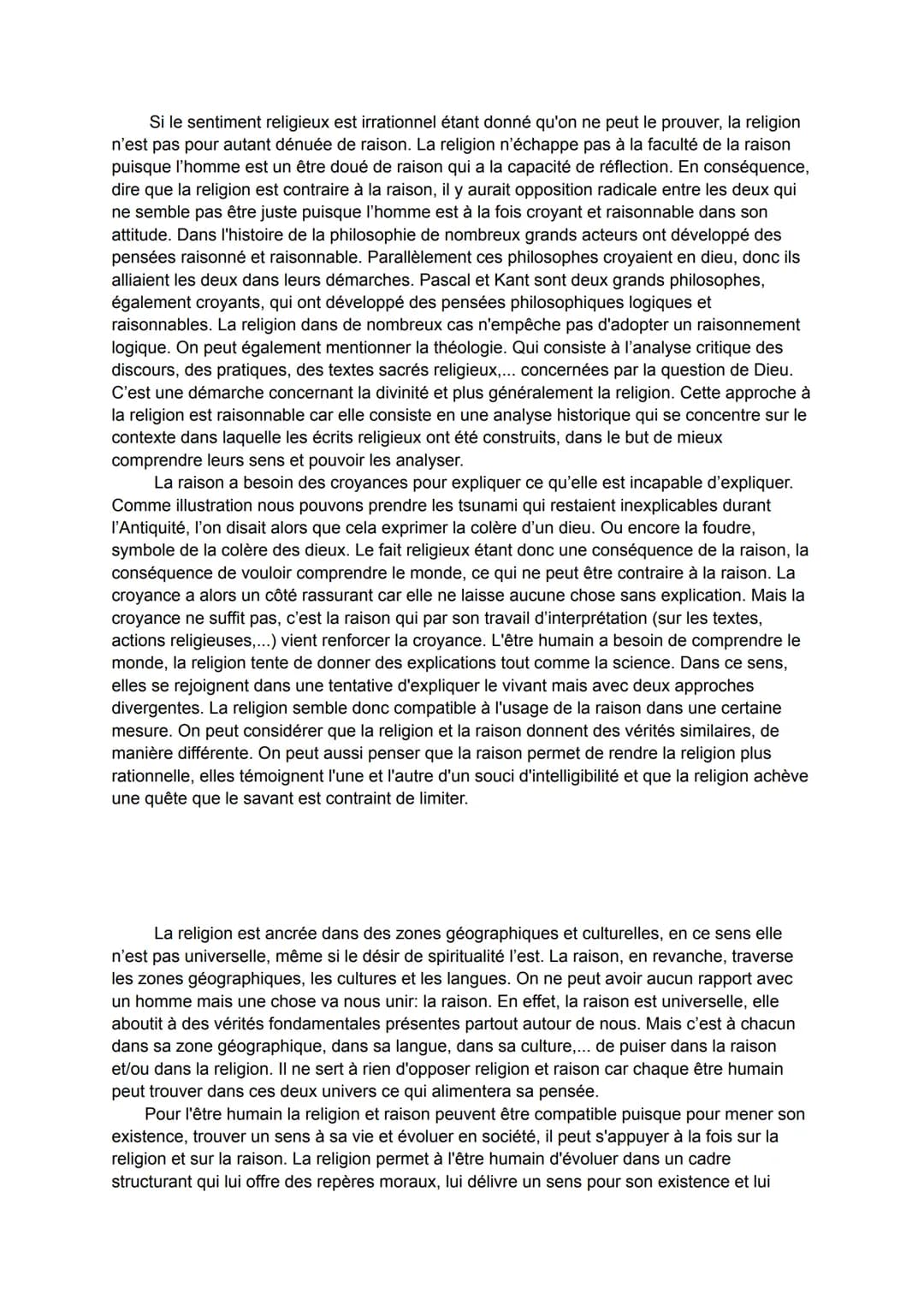 Sujet: La raison et la religion sont-elles incompatibles ?
L'incompatibilité signifie ce qui ne peut coexister ou être associé. Si la raison