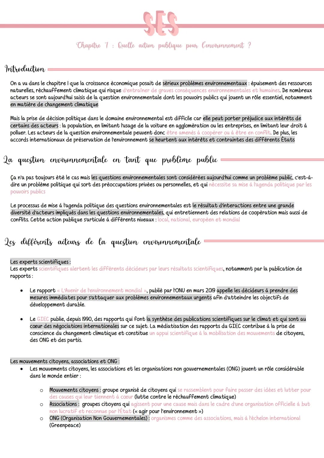 Introduction
On a vu dans le chapitre I que la croissance économique posait de sérieux problèmes environnementaux: épuisement des ressources