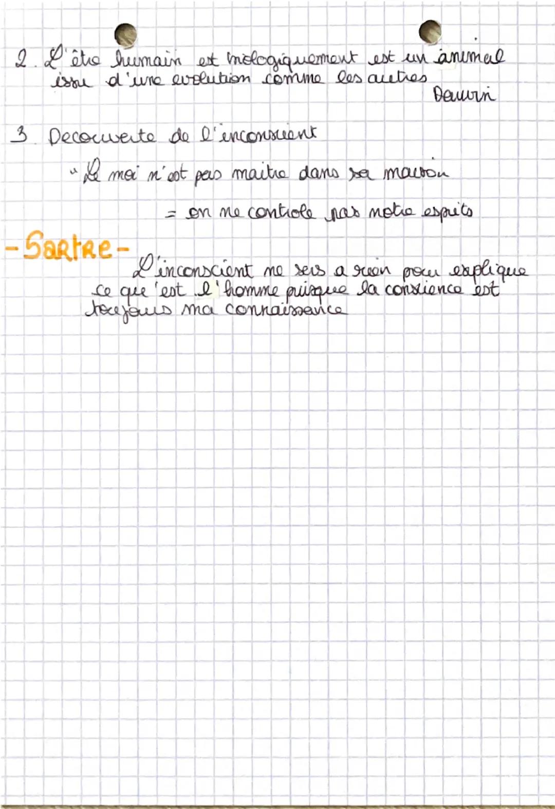 Philosophie
Chapitre 1: & conscience et
l'inconscient.
Conscience: pouvoi de representation du monde et de son
-D permet connaissance de ce 