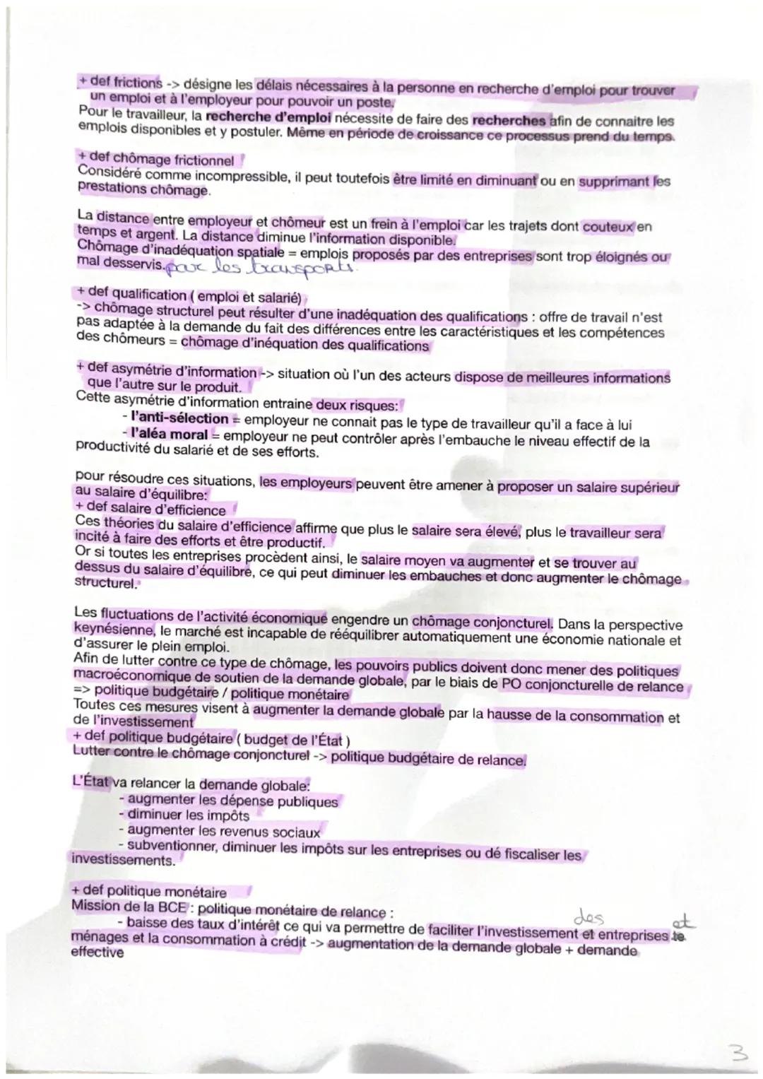 Fiche chapitre 7: le chômage

+ def population active
+ Def chômage
+ Def chômeurs
+ Taux de chômage
+ Taux d'emploi
Le taux d'emploi consti