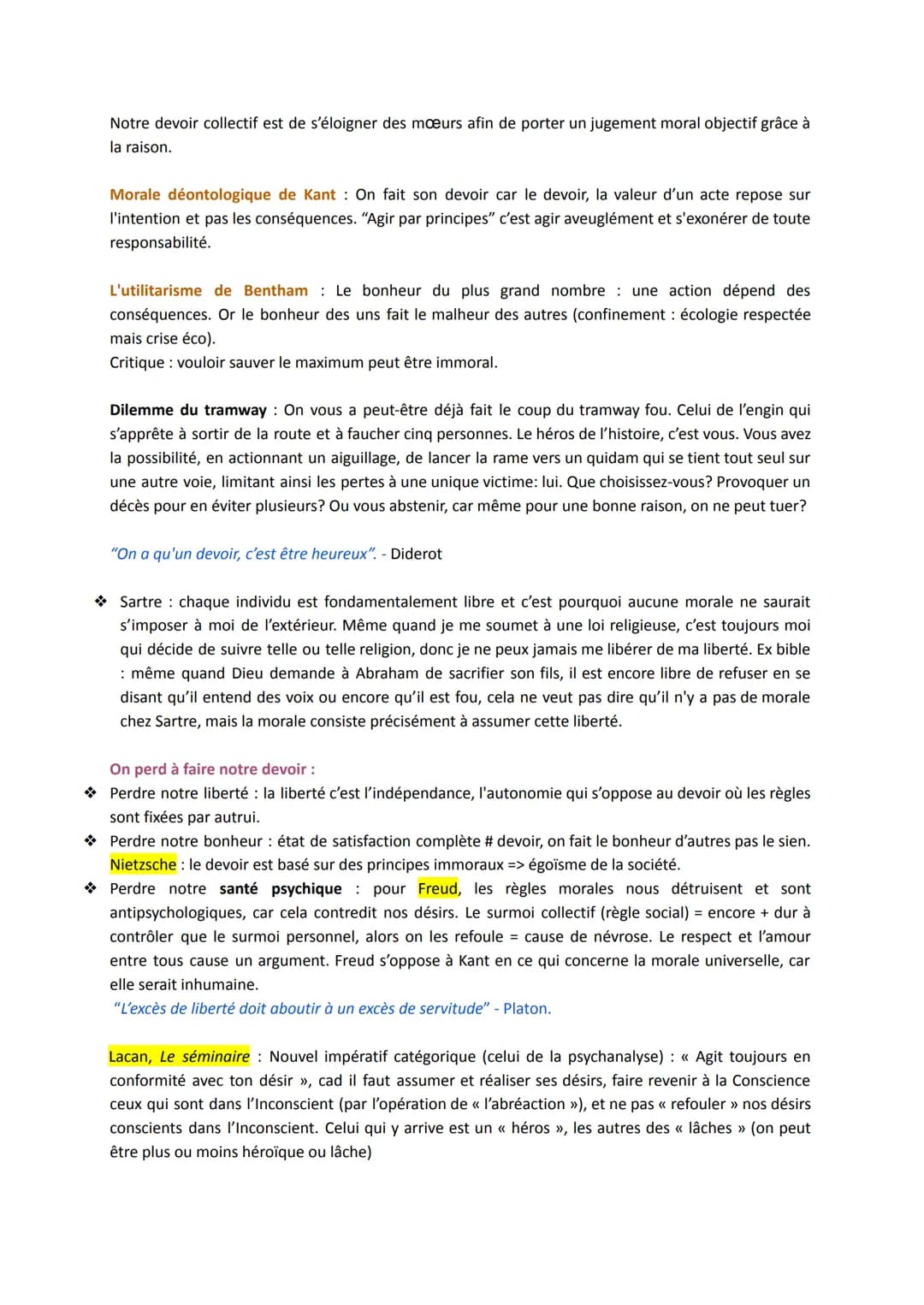 Le devoir et la morale
Définition : ce que l'on est obligé de faire d'un point de vue moral ou légal, imposé par une autorité
mais avec la v