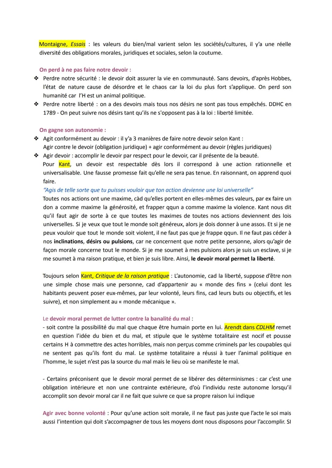Le devoir et la morale
Définition : ce que l'on est obligé de faire d'un point de vue moral ou légal, imposé par une autorité
mais avec la v