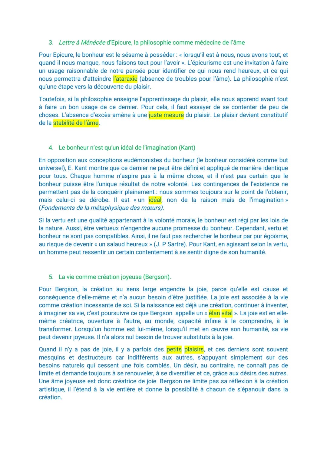 Le bonheur
Le mot bonheur suggère, par son étymologie latine (bonum augurium, « de bon augure »),
l'idée de « chance », de « hasard »>, comm