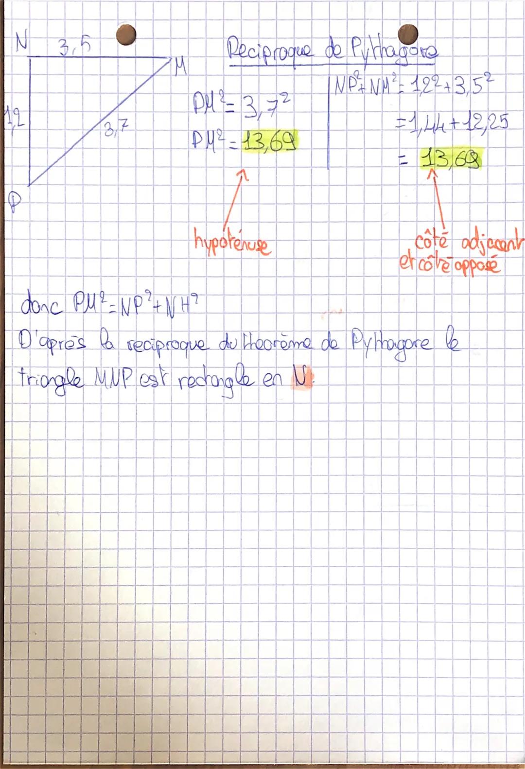 le
C
45
B
MATHS:
theorime de Pythagore
calculer l'hypotenuse
On sait que le triangle ABC est
rectangle on B. D'après le hearème de
Pythagore