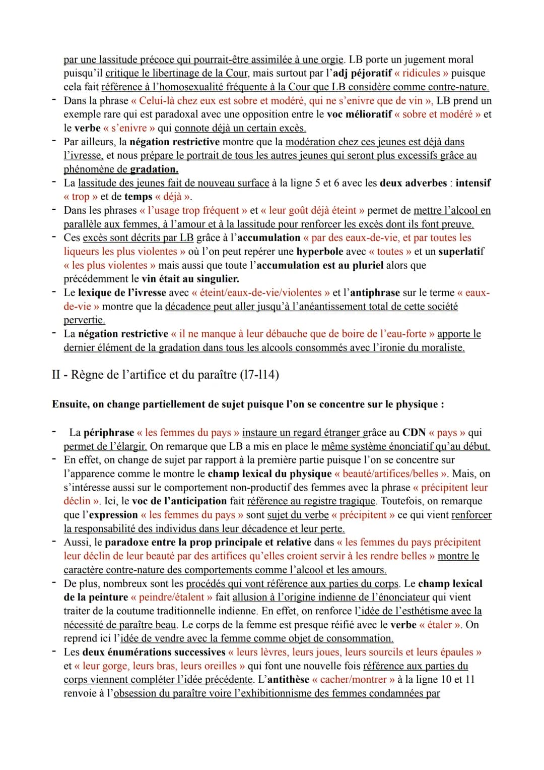 Introduction :
Texte 6 remarque 74, livre VIII, Les Caractères
La deuxième moitié du XVIIè siècle est caractérisée par le mouvement du class