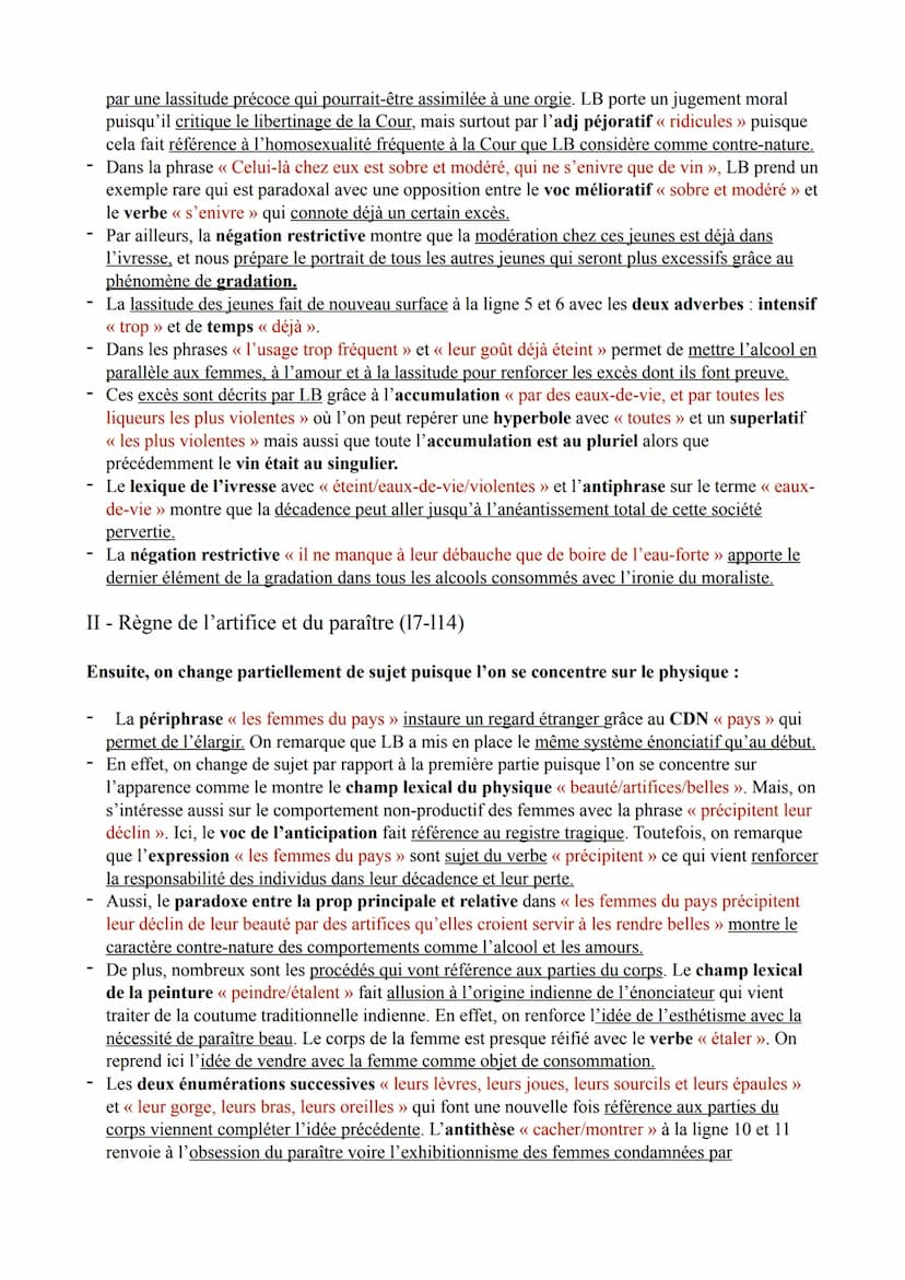Introduction :
Texte 6 remarque 74, livre VIII, Les Caractères
La deuxième moitié du XVIIè siècle est caractérisée par le mouvement du class