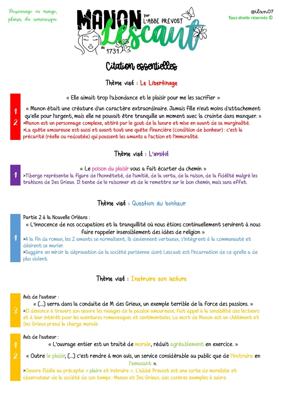 Citations Manon Lescaut