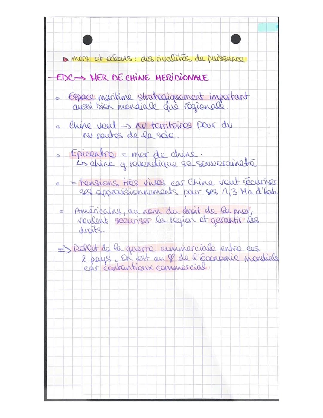 7

GE

Thème / Chap n

Mers et 97% de l'eau sur planche
eccans 77% de la surface de globe
→78% Etats (=152) ont acces mer

Mondialisation, m