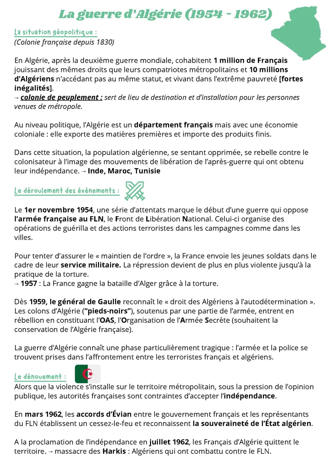 La guerre d'Algérie