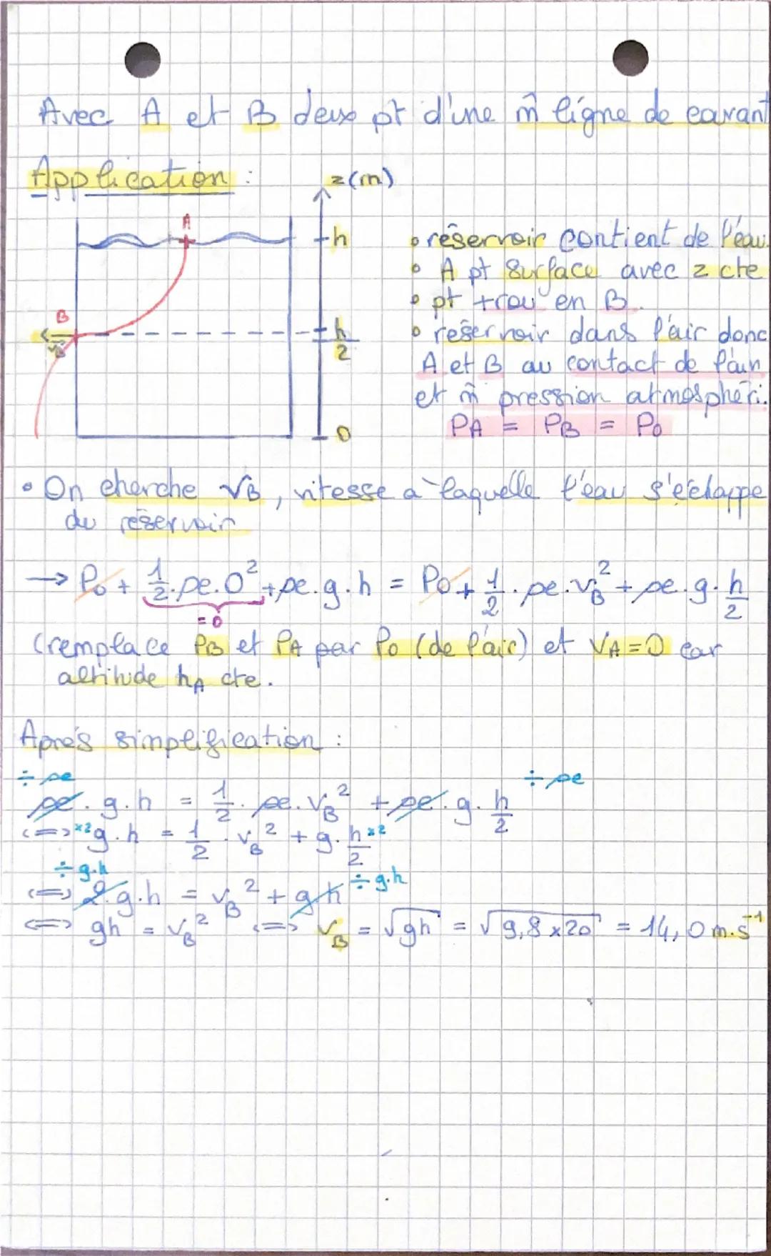 Ecoulement d'un
Sevide incompressible
43
-> L'eau qui s'écoute en regime permanent
(conditions ne changent Sas).
• En chaque pt la vitesse d