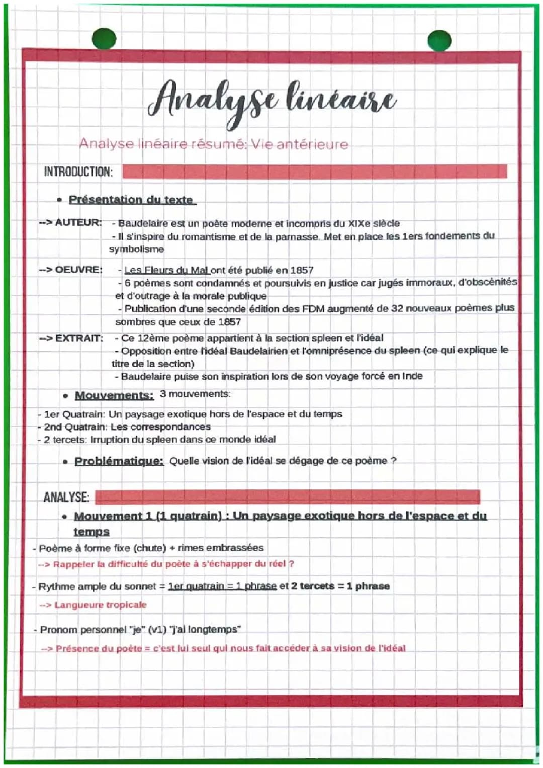 Découvre la Vie antérieure de Baudelaire : Analyse facile