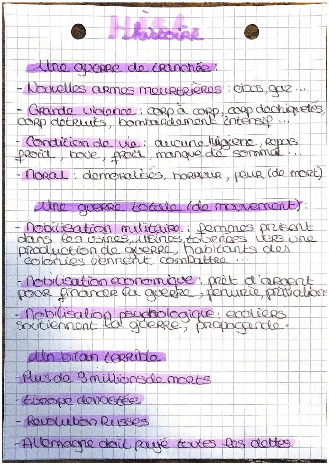 Histoire Guerre mondiale 