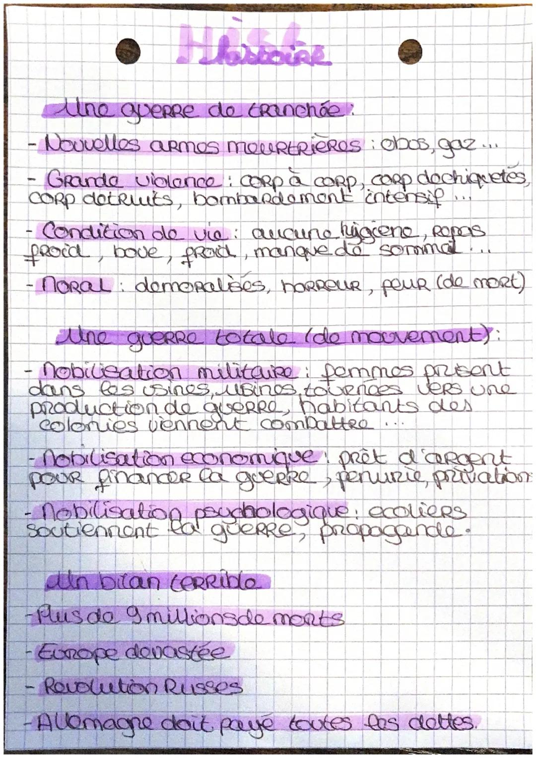 •
haricine
Une gueRRe de tranchée:
- Nouvelles armes meurtrieres: obos, gaz...
Grande violence: CORP à corp, carp dochiquetes
CORP detruits,