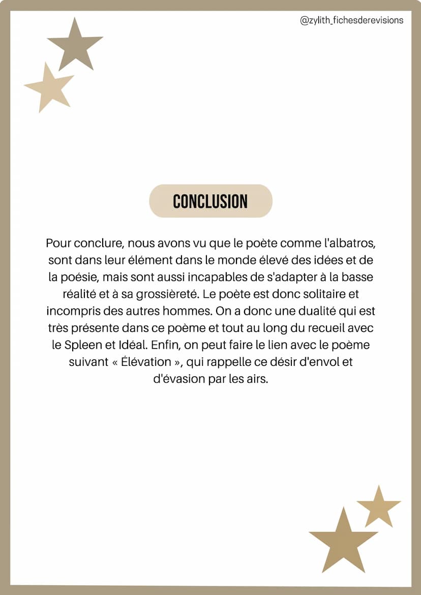 1/
INTRODUCTION
Français
Analyse linéaire : L'albatros
Charles Baudelaire
@zylith_fichesderevisions
L'AUTEUR: Charles Baudelaire était un cé