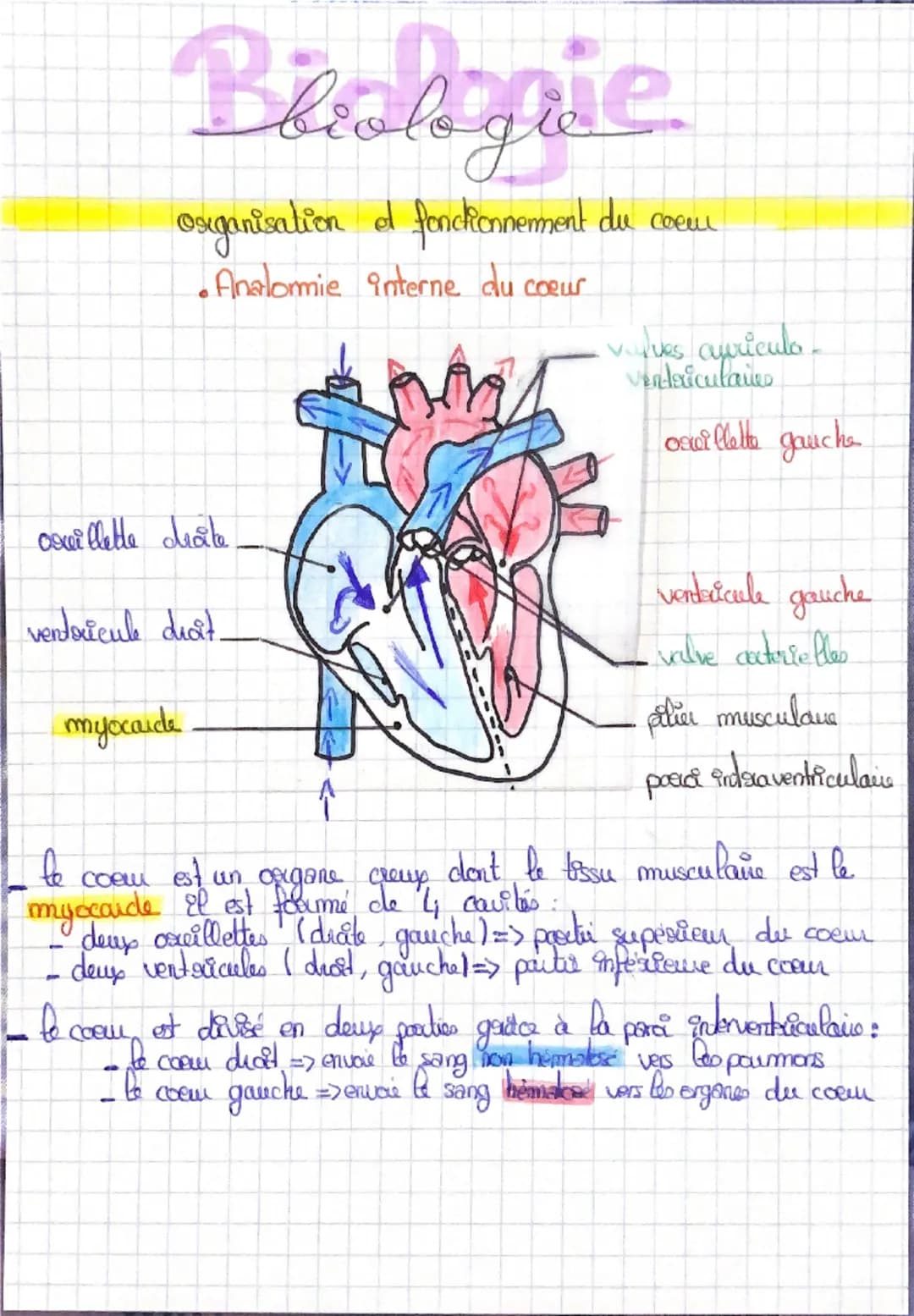 Barologie
Organisation et fonctionnement du comm
•he cycle cardiaque est une alternance de contraction et de
sulachements du myocarde
I revo