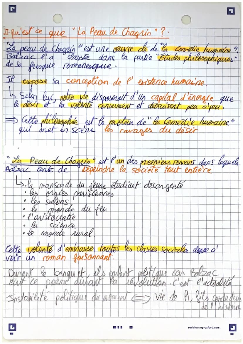 G
dla peau de chagrin Balzac
Вавас
1. Ca
fiche d'identité :
Title: "La Peau de Chassin"
Auteur: Hondé de Balzac
Date: 1831
Mouvements littér