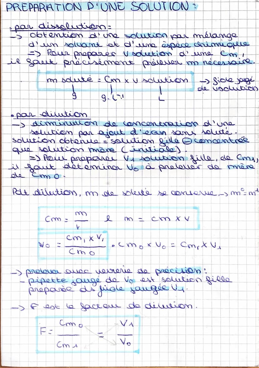 PHYSIQUES
solutions aqueuses et melanges au quotidien
LES SOLUTIONS:
• solution = melange homogène obtenu par diss
d'un ou plus soluté as un