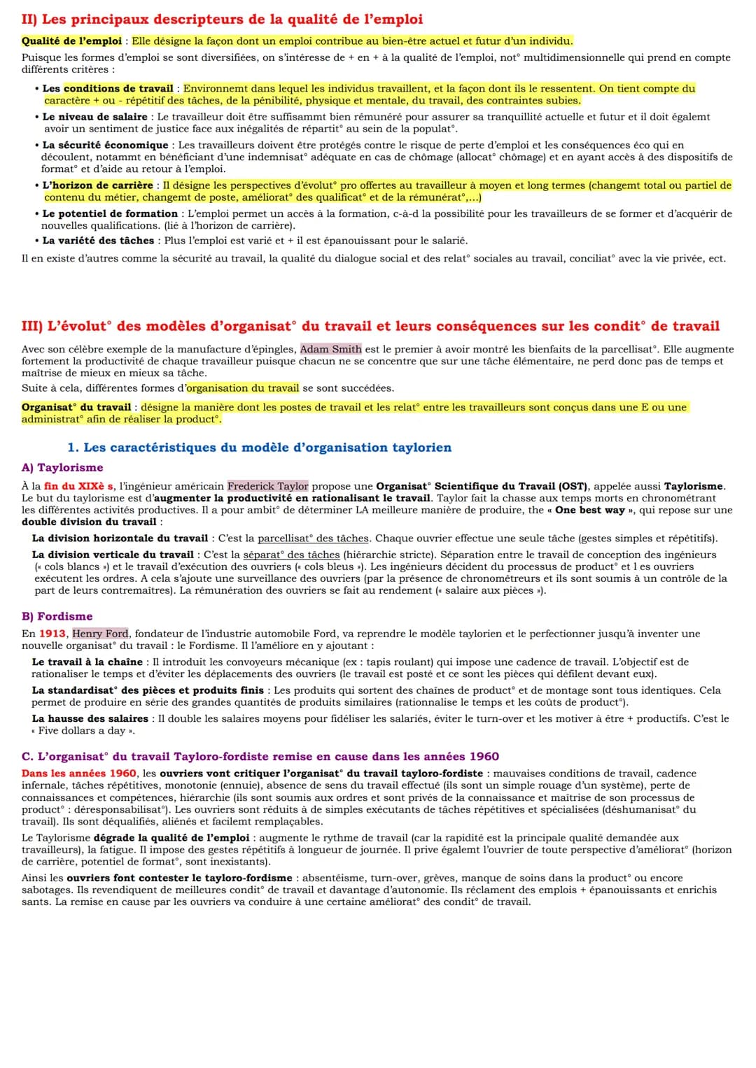 Séquence 5: Quelles mutations du travail et de l'emploi ?
I) Comment définir et distinguer travail, activité, emploi et chômage ?
1. Travail