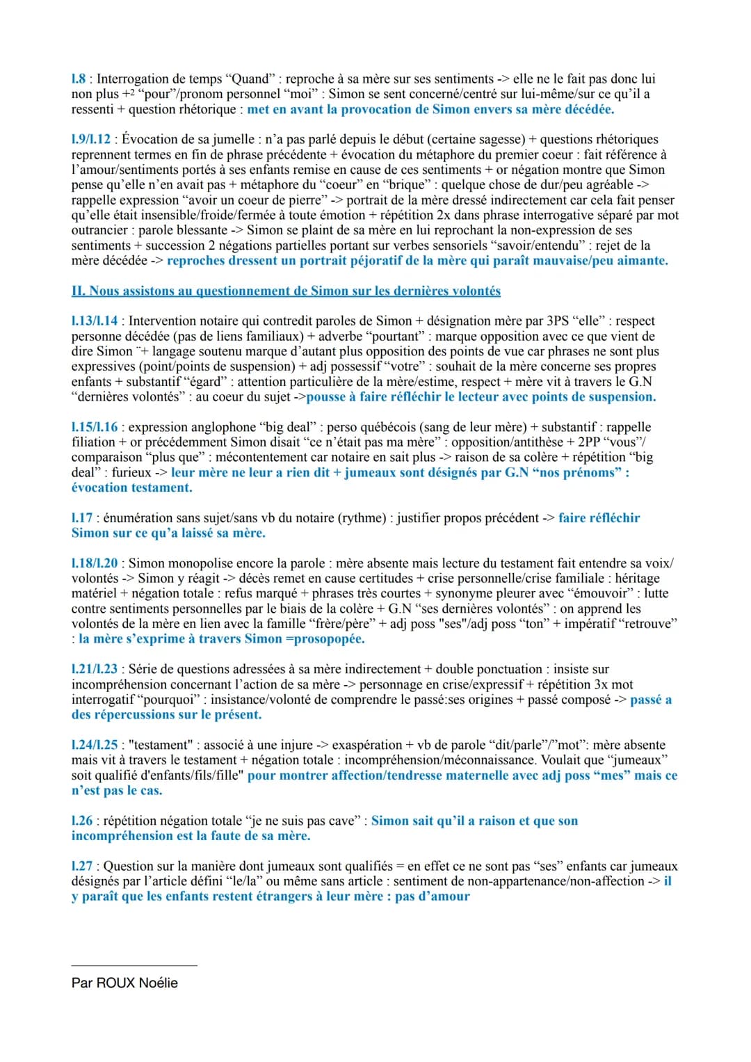 ANALYSE LINÉAIRE N°5
EXTRAIT : "Dernières volontés", Scène 2, Incendies, Wajdi Mouawad
INTRODUCTION : Incendies = pièce de théâtre de Wajdi 