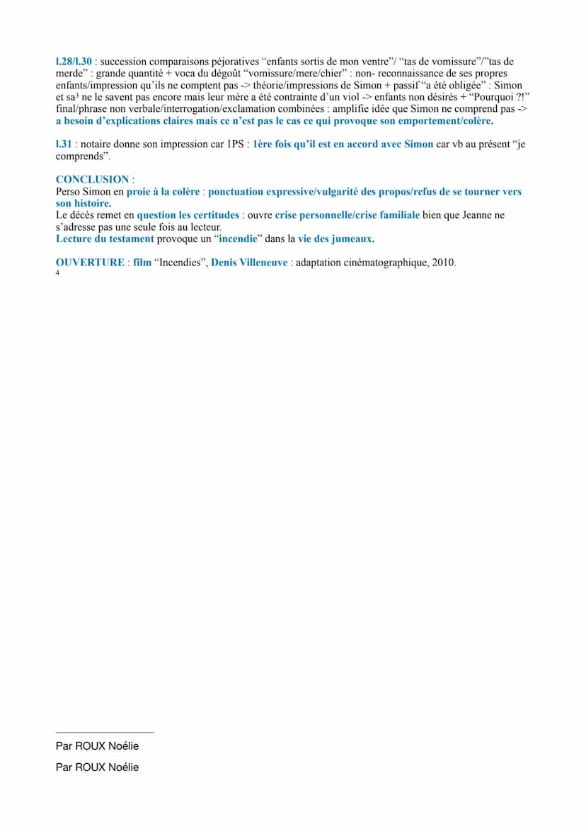 ANALYSE LINÉAIRE N°5
EXTRAIT : "Dernières volontés", Scène 2, Incendies, Wajdi Mouawad
INTRODUCTION : Incendies = pièce de théâtre de Wajdi 