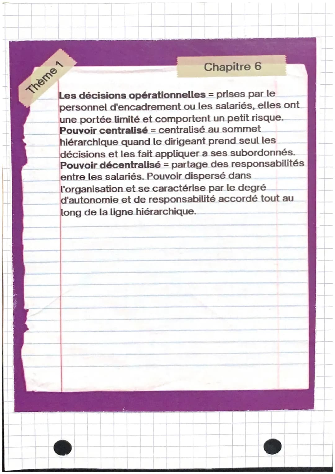 Thème 1
Chapitre 6
L'environnement influence l'organisation
du travail
Flexibilité = fondé sur sa souplesse dans le travail,
dans sa structu