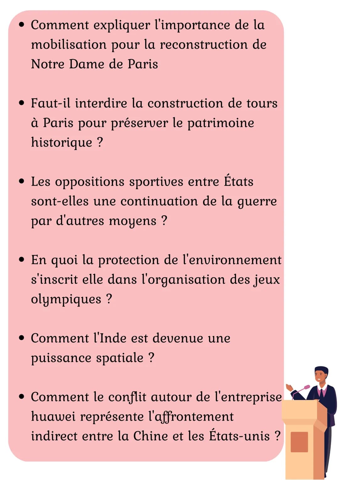 Série générale
14 sujets pour le Grand Oral
en HGGSP • La télévision est-elle un média voué à
disparaître ?
Quelle est la place de la femme 