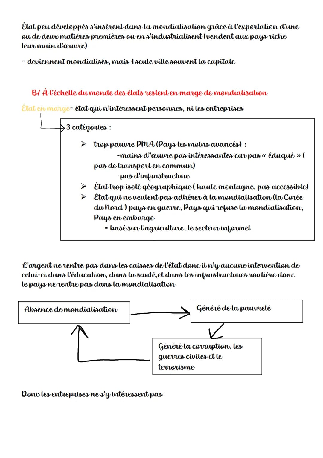 Chapitre 2: Des territoires inégalement
intégrés à la mondialisation
L'inégale intégration des territoires à la mondialisation : quels const