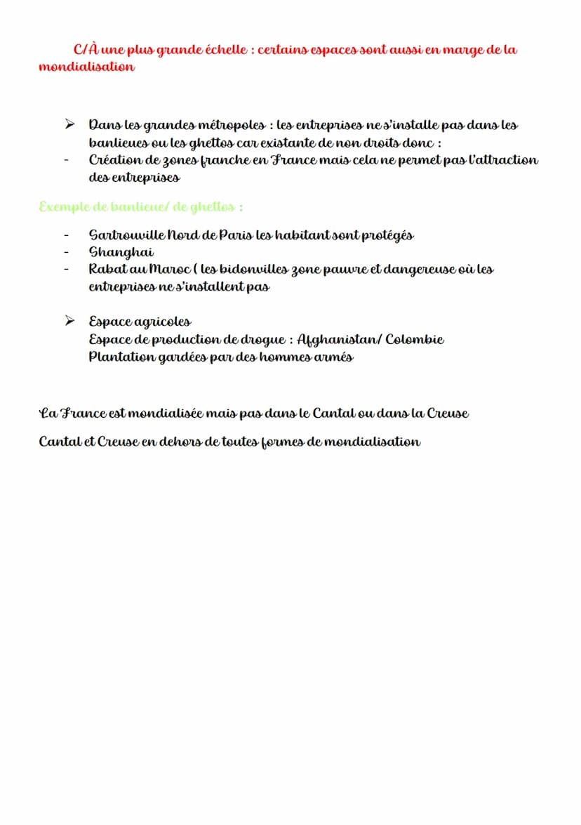 Chapitre 2: Des territoires inégalement
intégrés à la mondialisation
L'inégale intégration des territoires à la mondialisation : quels const