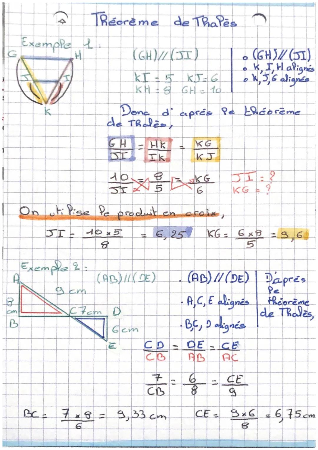# Maths
Théorème de Thales

* Rappel: Théorème de Pythagore

1) Capcuper
une Pongueur dans un triangle
rectang Pe.

Exemple 1.

A
Bcm
B

5
e