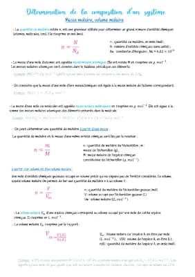 Know La Quantité de matière - Détermination de la composition d’un système  thumbnail