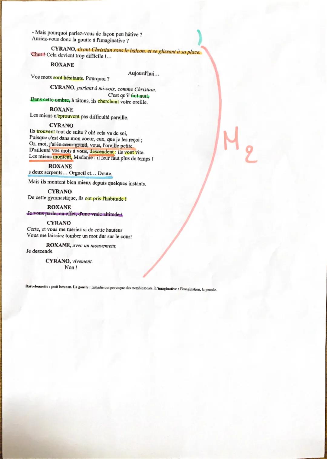 <<< La scène du balcon >>>
Cyrano de Bergerac Edmond Rostand

Acte III, scène 7.

ROXANE, entr'ouvrant sa fenêtre.
Qui donc m'appelle ?

CHR