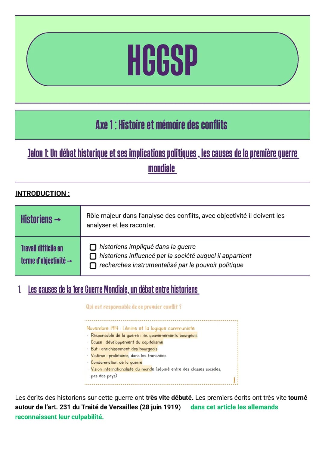 HGGSP histoire et mémoire terminale Axe 1: histoire et mémoire des conflits 