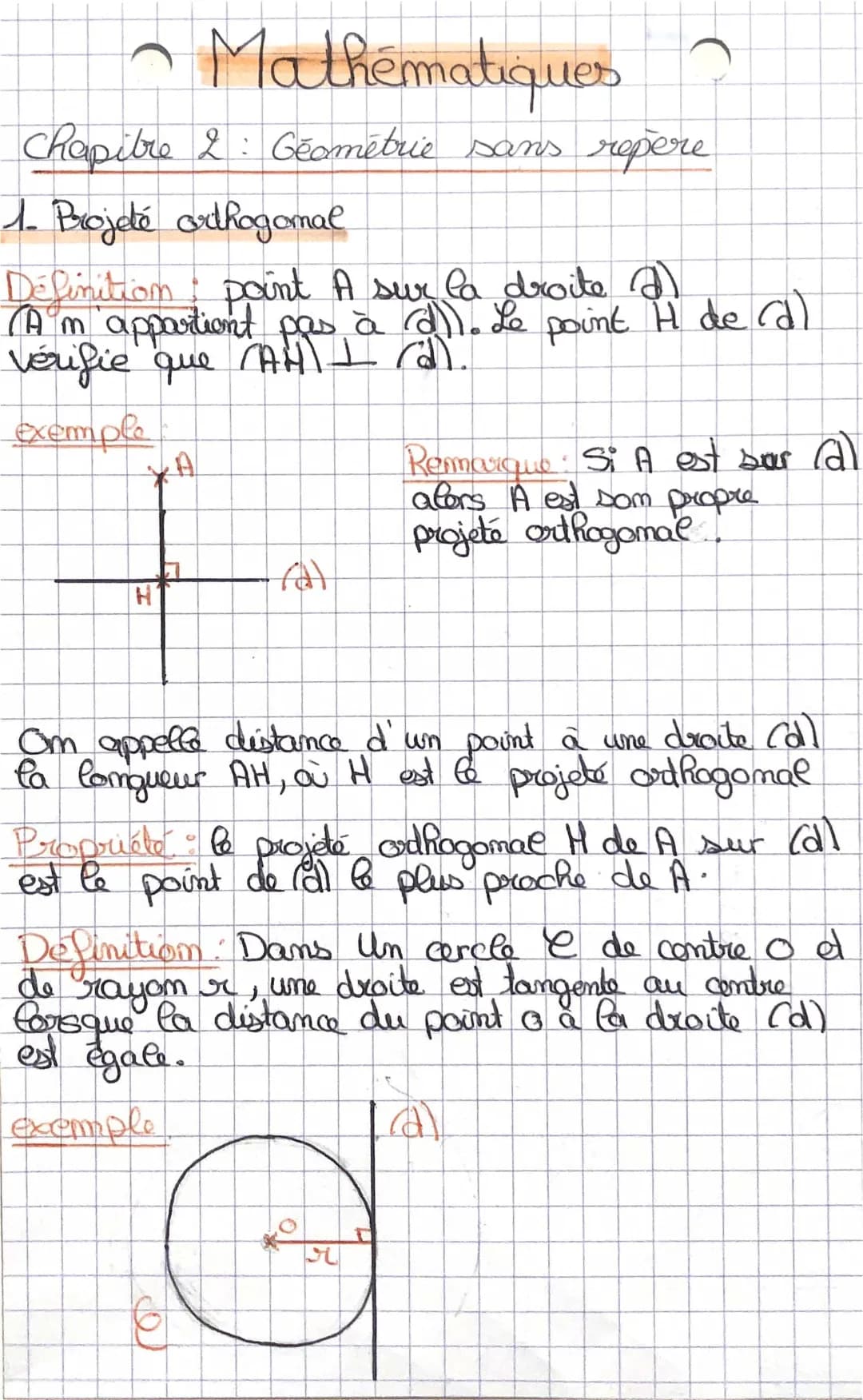 Comment tracer le projeté orthogonal et les hauteurs d'un triangle simplement