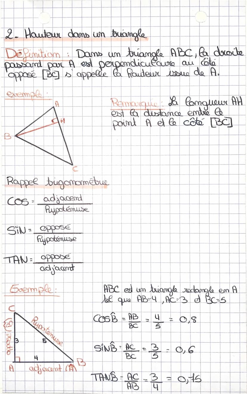 ~Mathématiques
Chapitre 2 : Géométrie sans repère
1. Brojeté orthogomal
Définition point A sur la droite (2)
(Am appartient pas à d). Le poi