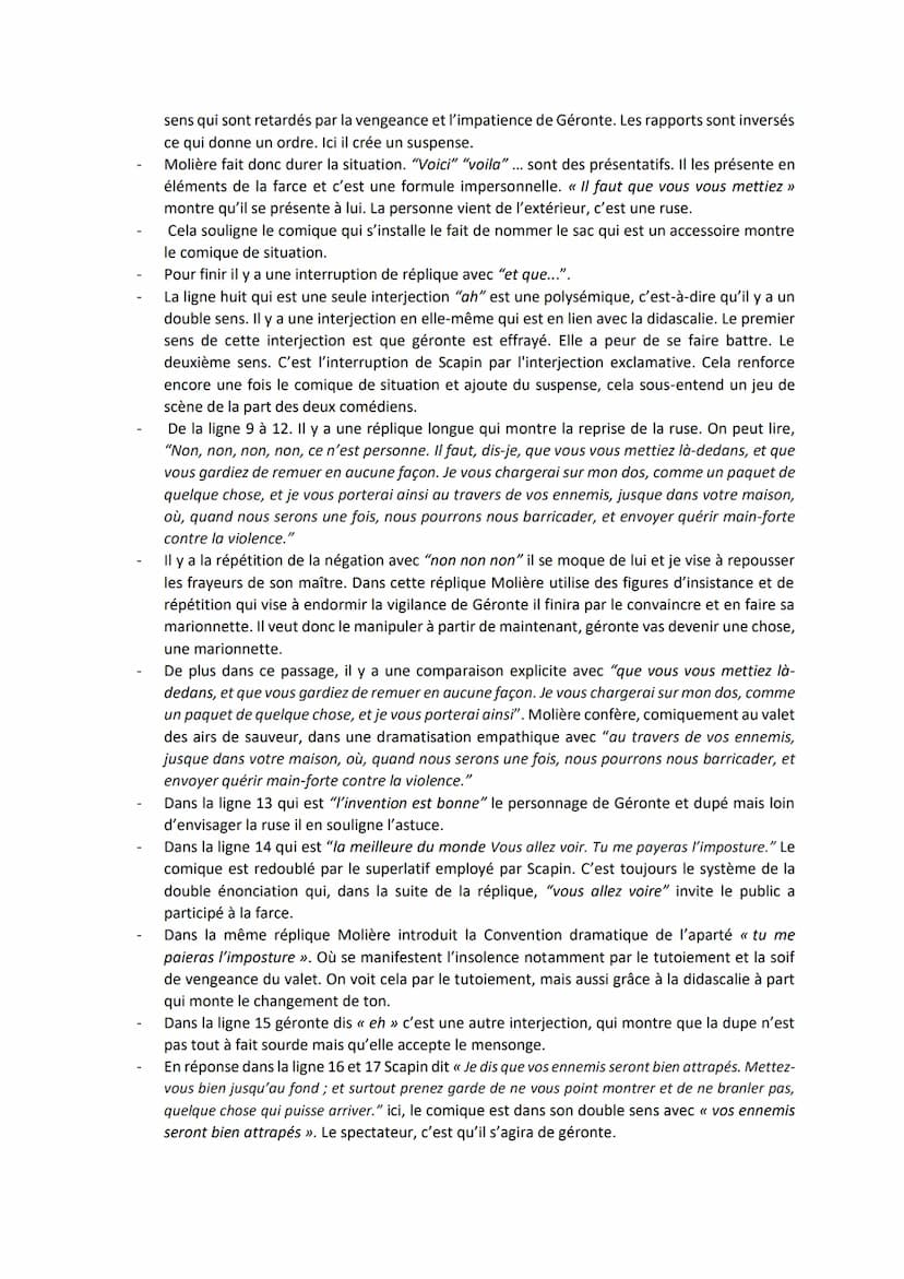Lecture linéaire n°4
Molière, Les Fourberies de Scapin, Acte III scène 2
INTRODUCTION :
Bonjour, M., aujourd'hui je vais vous présenter comm