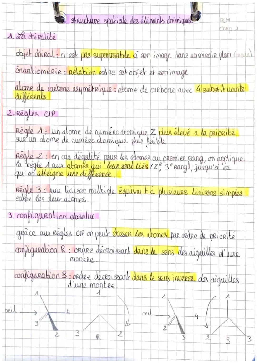 Chiralité : C'est quoi une molécule chirale ? Exemples et Exercices