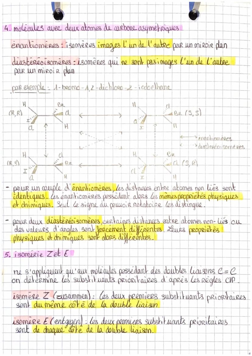 1. La chiralité
objet chiRal: n'est pas superposable à son image dans un mirdie plan concent
enantiomerie: Relation entre cet objet et sen i