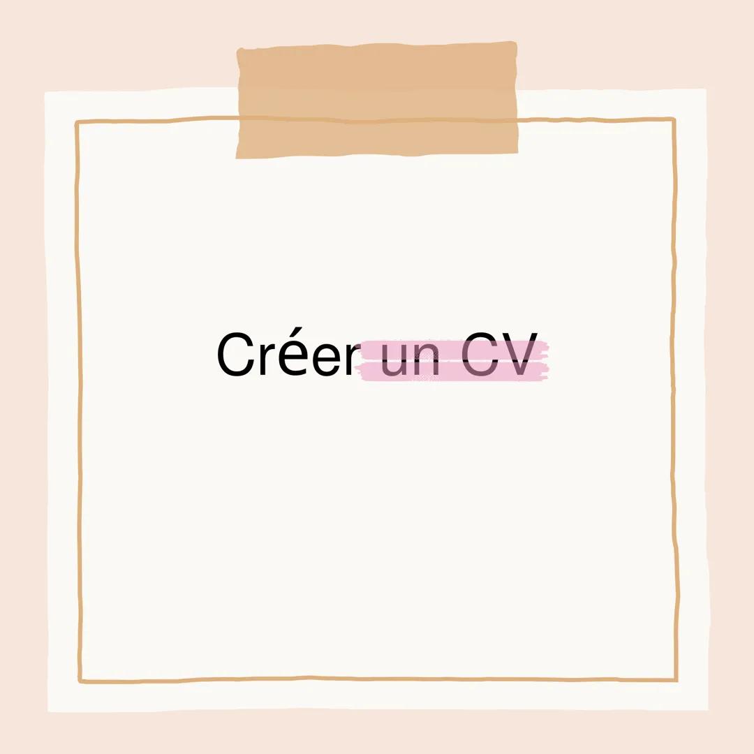 Comment être pris
en stage découverte
? Créer une lettre de
motivation Créer un CV Aller donner son CV
et sa lettre de
motivation en mains
p