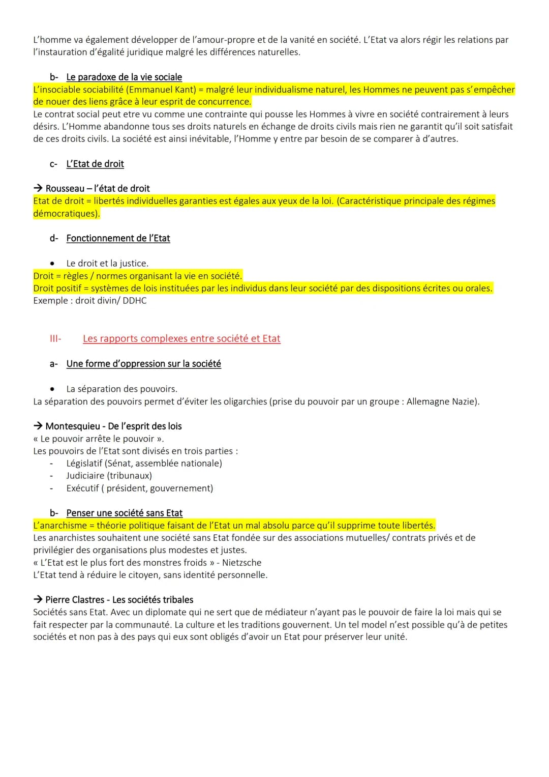 1-
Fondement de l'Etat
Etat = autorité politique constituée d'institutions auxquelles les individus se soumettent en échange d'une protectio