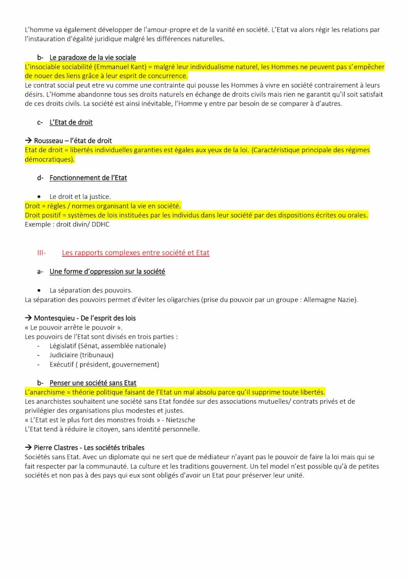 1-
Fondement de l'Etat
Etat = autorité politique constituée d'institutions auxquelles les individus se soumettent en échange d'une protectio