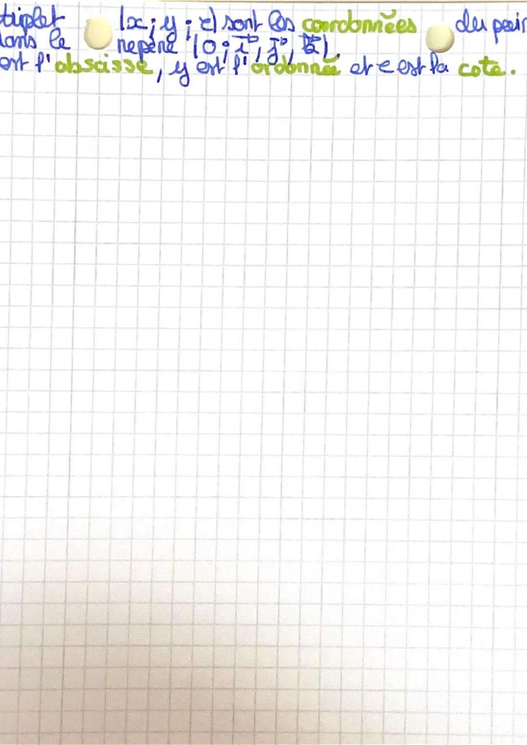 Mathe

CHAPITRE 4: Vecteus,
Droites et Plans de l'espace

I. Véctars de l'espace:
Comme dans & plar un vector de l'espace est defini
pou une