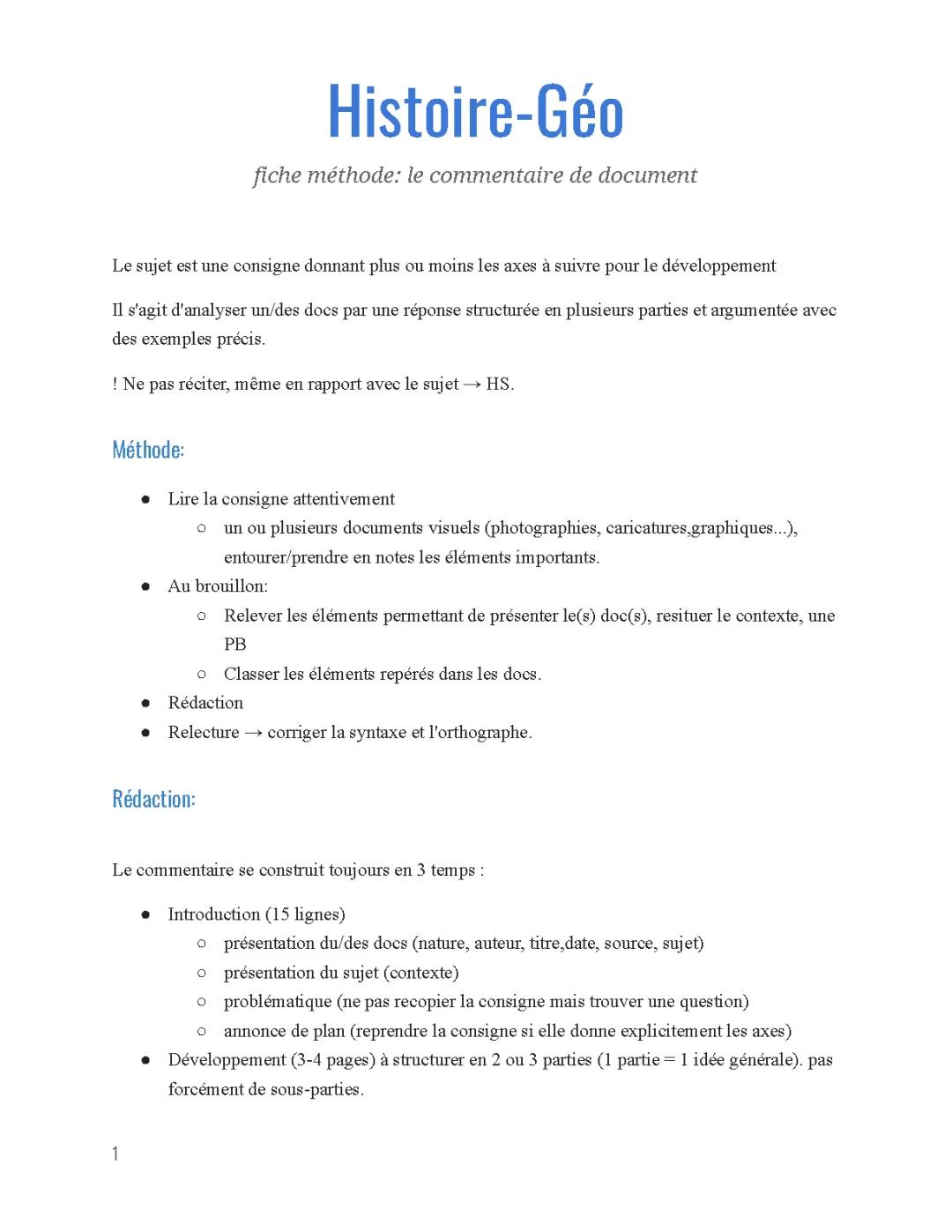 Analyse de Document Histoire Corrigé pour Collégiens