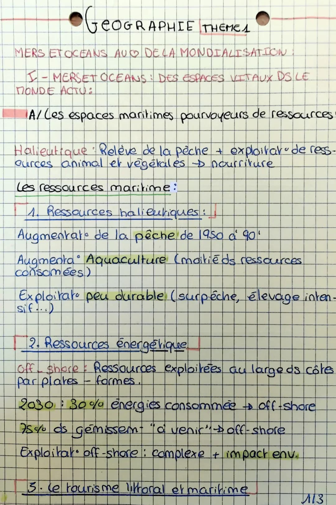 •GEOGRAPHIE
MERS ET OCEANS AUD DE LA MONDIALISATION:
I- MERSET OCEANS: DES ESPACES VITAUX DS LE
DONDE ACTU:
A/ Les espaces maritimes pourvoy